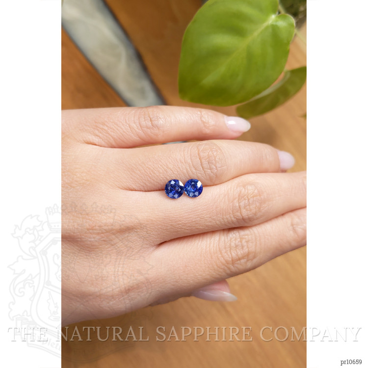 2.27 Ct.Tw. Blue Sapphire Pair from Ceylon (Sri Lanka)