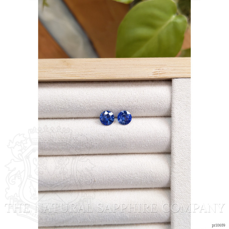 2.27 Ct.Tw. Blue Sapphire Pair from Ceylon (Sri Lanka)