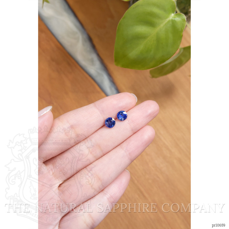 2.27 Ct.Tw. Blue Sapphire Pair from Ceylon (Sri Lanka)