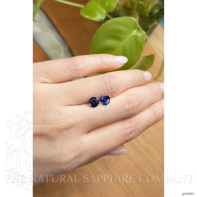 2.35 Ct.Tw. Blue Sapphire Pair from Ceylon (Sri Lanka)