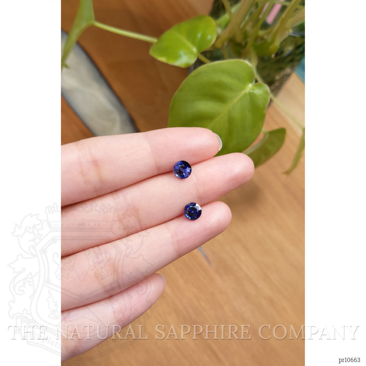 2.35 Ct.Tw. Blue Sapphire Pair from Ceylon (Sri Lanka)