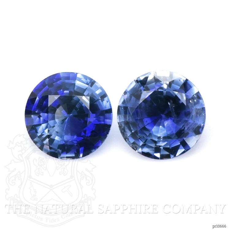 1.55 Ct.Tw. Blue Sapphire Pair from Ceylon (Sri Lanka)