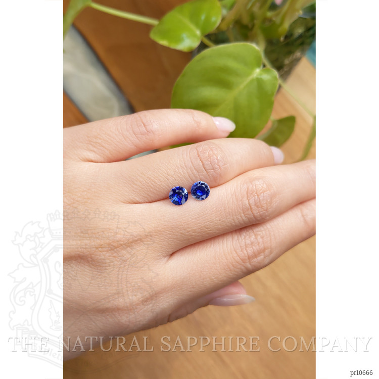 1.55 Ct.Tw. Blue Sapphire Pair from Ceylon (Sri Lanka)