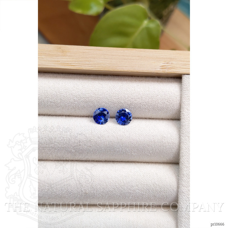 1.55 Ct.Tw. Blue Sapphire Pair from Ceylon (Sri Lanka)