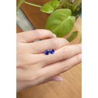 1.68&nbsp;Ct.Tw.Total Carat Weight Blue Sapphire Pair from Ceylon (Sri Lanka) Life Style
