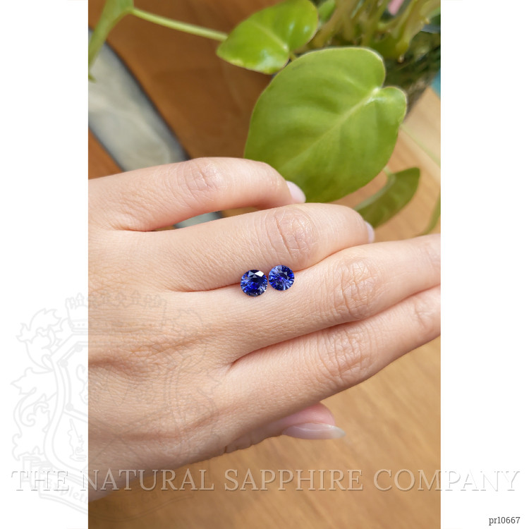 1.68 Ct.Tw. Blue Sapphire Pair from Ceylon (Sri Lanka)