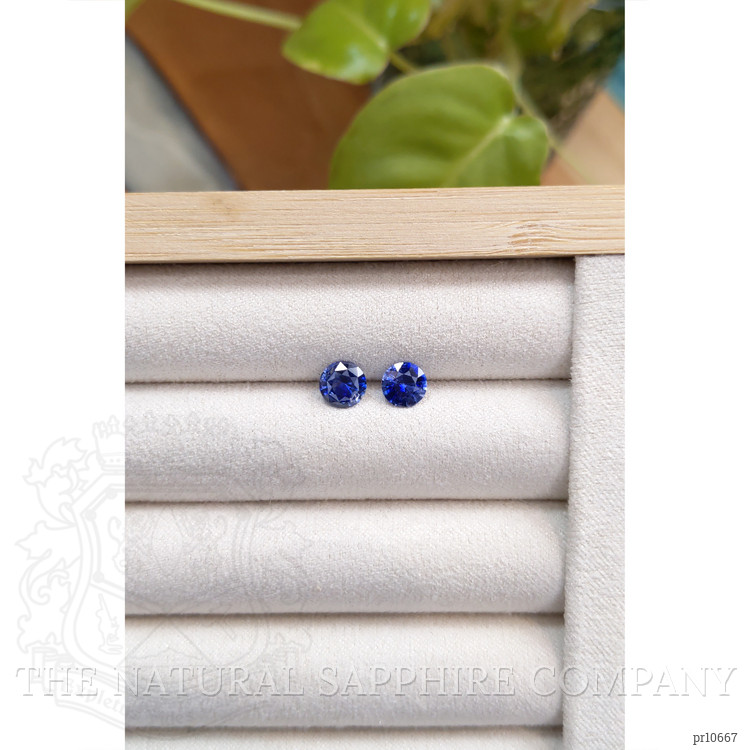 1.68 Ct.Tw. Blue Sapphire Pair from Ceylon (Sri Lanka)