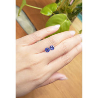 1.77&nbsp;Ct.Tw.Total Carat Weight Blue Sapphire Pair from Ceylon (Sri Lanka) Life Style