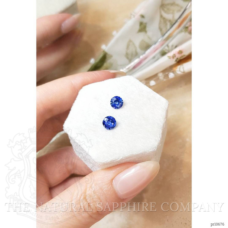 2.03 Ct.Tw. Blue Sapphire Pair from Ceylon (Sri Lanka)