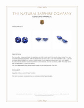 1.76 Ct.Tw.Total Carat Weight Blue Sapphire Pair from Ceylon (Sri Lanka) Appraisal