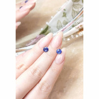 1.76&nbsp;Ct.Tw.Total Carat Weight Blue Sapphire Pair from Ceylon (Sri Lanka) Life Style