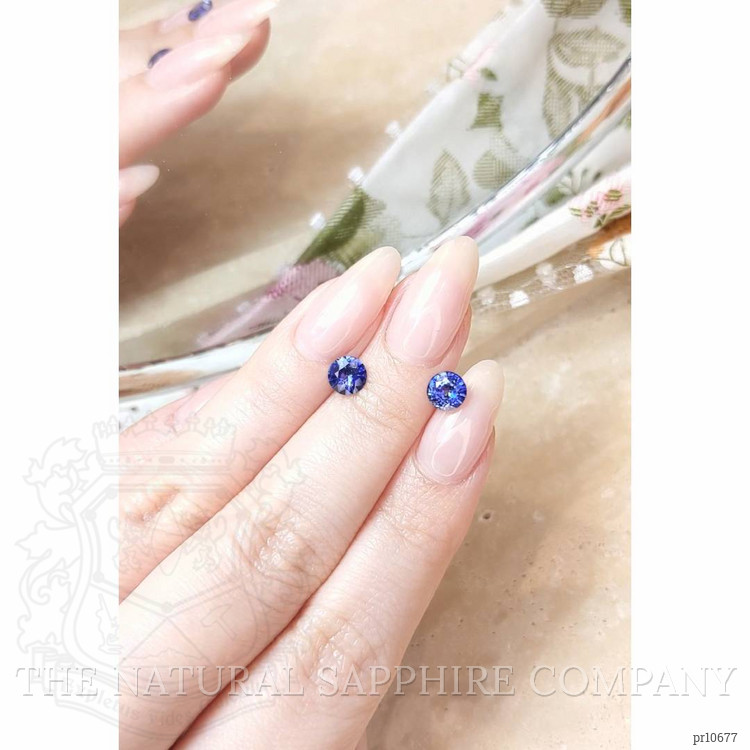 1.76 Ct.Tw. Blue Sapphire Pair from Ceylon (Sri Lanka)