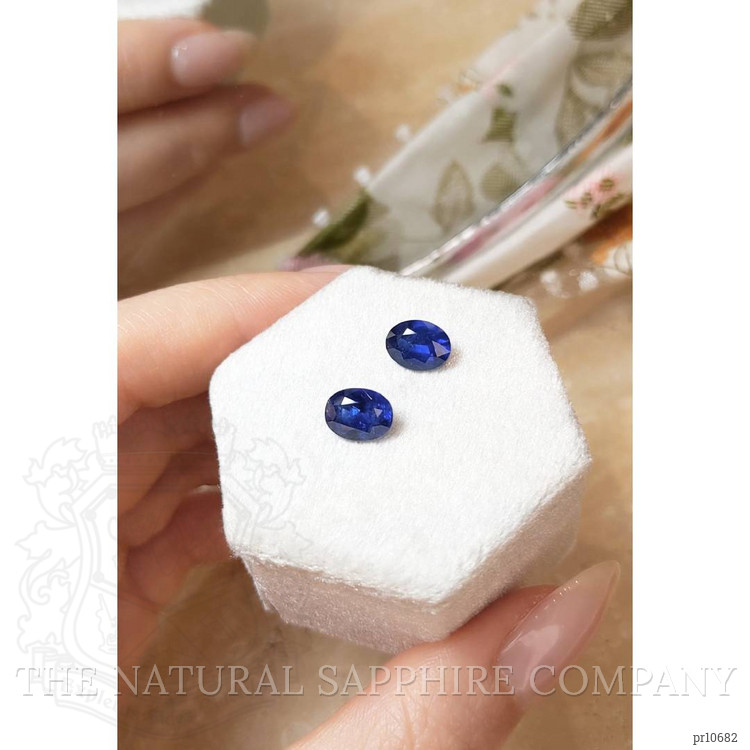 4.16 Ct.Tw. Blue Sapphire Pair from Ceylon (Sri Lanka)