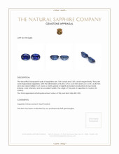 3.69 Ct.Tw.Total Carat Weight Blue Sapphire Pair from Ceylon (Sri Lanka) Appraisal