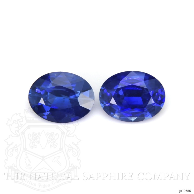 2.89 Ct.Tw. Blue Sapphire Pair from Ceylon (Sri Lanka)