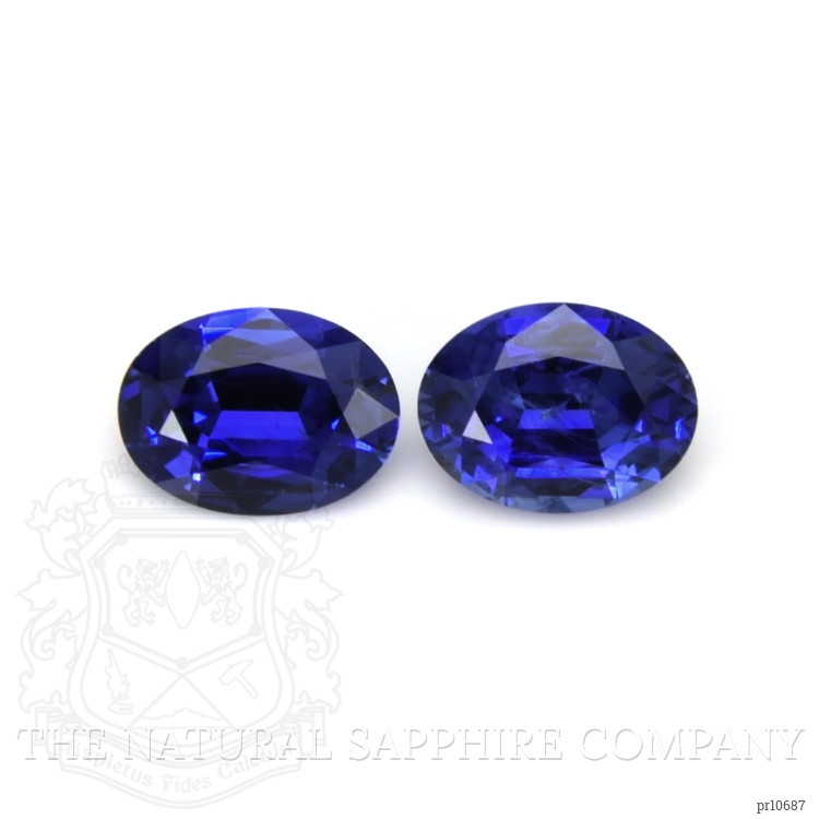 1.77 Ct.Tw. Blue Sapphire Pair from Ceylon (Sri Lanka)