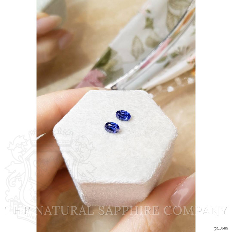 1.48 Ct.Tw. Blue Sapphire Pair from Ceylon (Sri Lanka)