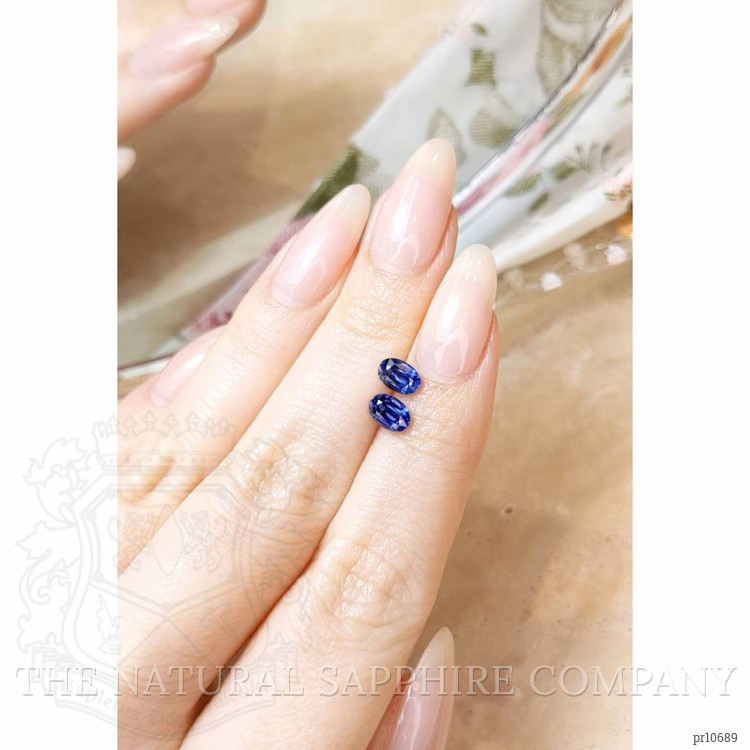 1.48 Ct.Tw. Blue Sapphire Pair from Ceylon (Sri Lanka)