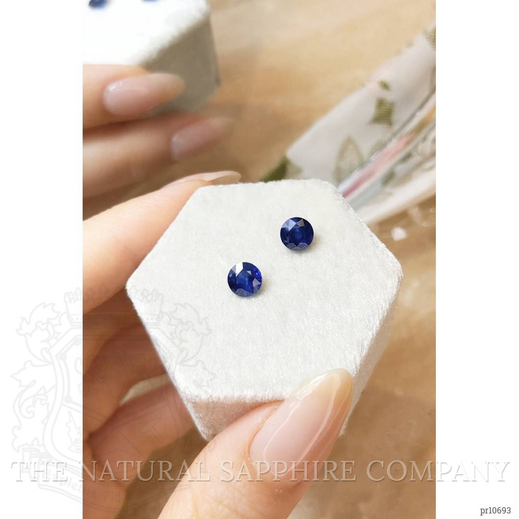 2.15 Ct.Tw. Blue Sapphire Pair from Ceylon (Sri Lanka)