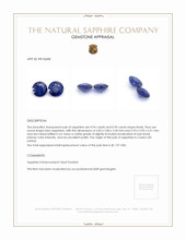 1.93 Ct.Tw.Total Carat Weight Blue Sapphire Pair from Ceylon (Sri Lanka) Appraisal