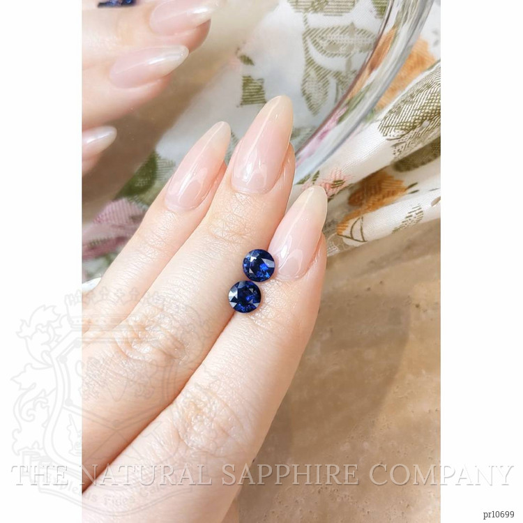 1.96 Ct.Tw. Blue Sapphire Pair from Ceylon (Sri Lanka)