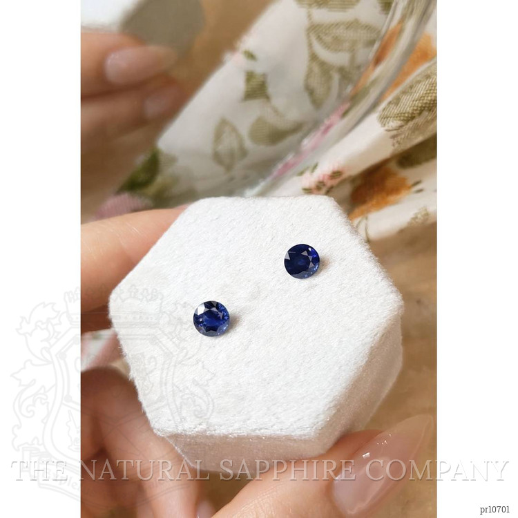 2.04 Ct.Tw. Blue Sapphire Pair from Ceylon (Sri Lanka)