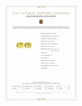 0.66 Ct.Tw.Total Carat Weight Yellow Sapphire Pair from Ceylon (Sri Lanka) Scan Report