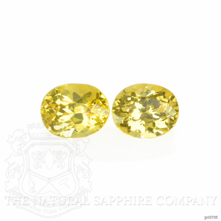 0.66 Ct.Tw. Yellow Sapphire Pair from Ceylon (Sri Lanka)