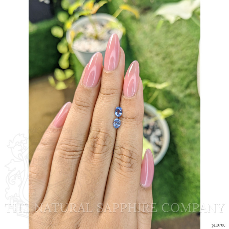 0.98 Ct.Tw. Blue Sapphire Pair from Ceylon (Sri Lanka)