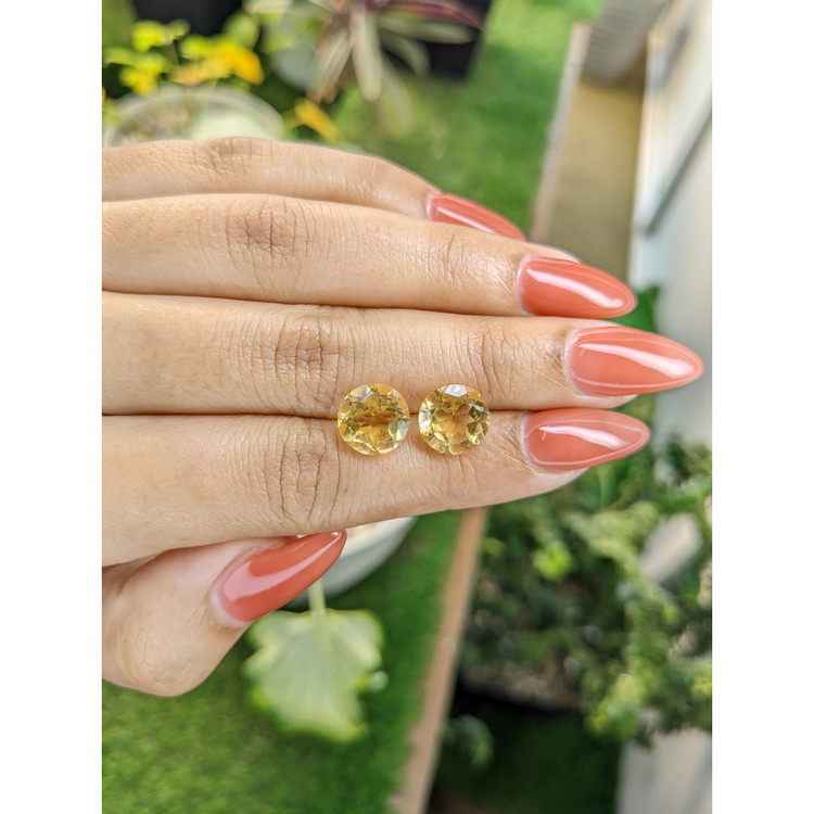 6.64 Ct.Tw. Citrine Pair from Brazil