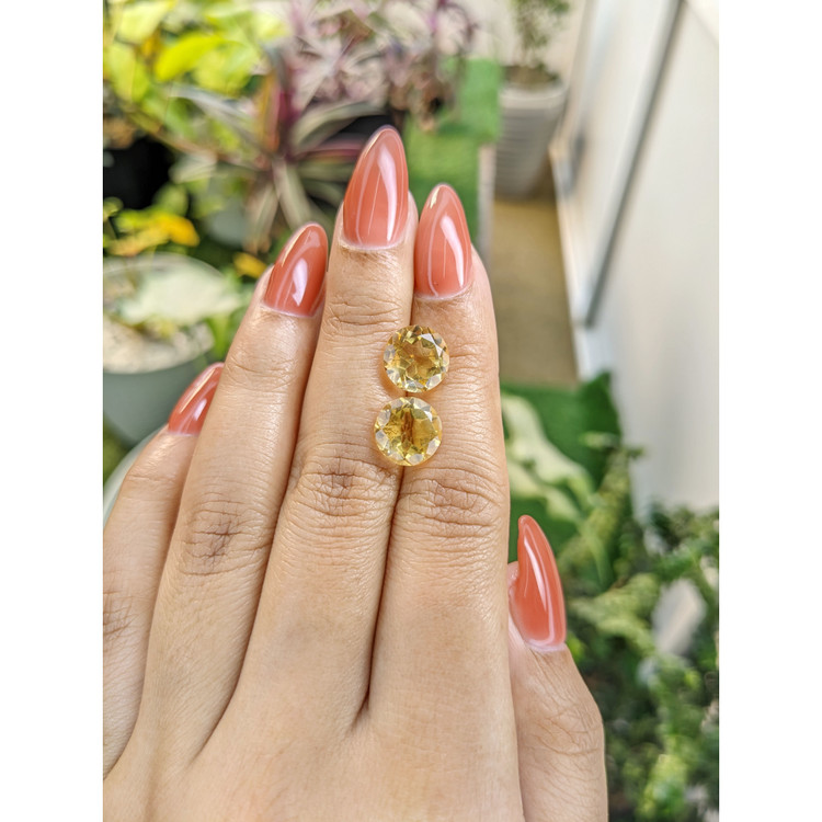 6.64 Ct.Tw. Citrine Pair from Brazil