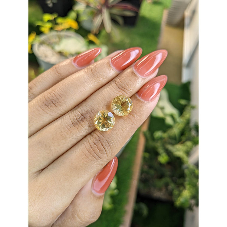 6.77 Ct.Tw. Citrine Pair from Brazil