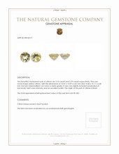 6.39 Ct.Tw.Total Carat Weight Citrine Pair from Brazil Appraisal