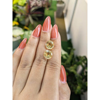 6.46 Ct.Tw.Total Carat Weight Citrine Pair from Brazil Life Style