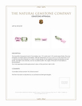 3.84&nbsp;Ct.Tw.Total Carat Weight Tourmaline Pair from Mozambique Appraisal