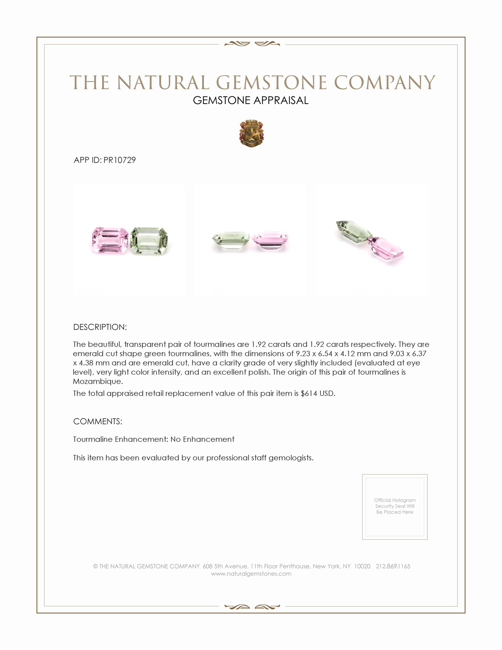 3.84 Ct.Tw. Tourmaline Pair from Mozambique