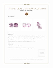 8.02 Ct.Tw.Total Carat Weight Kunzite Pair from Afghanistan Appraisal