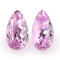 10.91 Ct.Tw.Total Carat Weight Kunzite Pair from Afghanistan Video