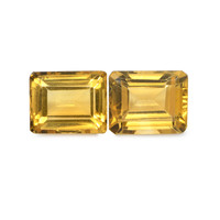 7.56 Ct.Tw. Emerald Cut Citrine Pair