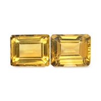 7.56 Ct.Tw. Emerald Cut Citrine Pair