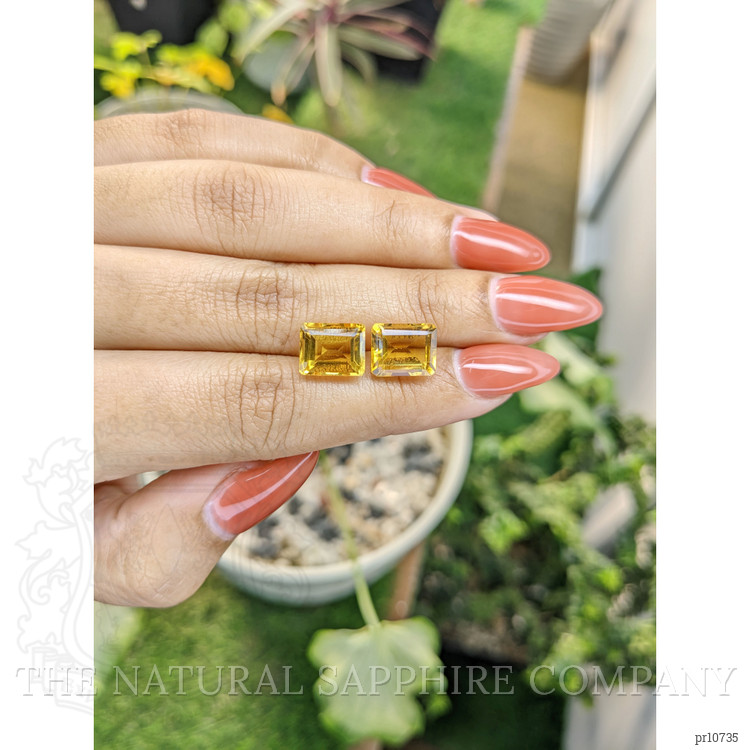 7.56 Ct.Tw. Citrine Pair from Brazil