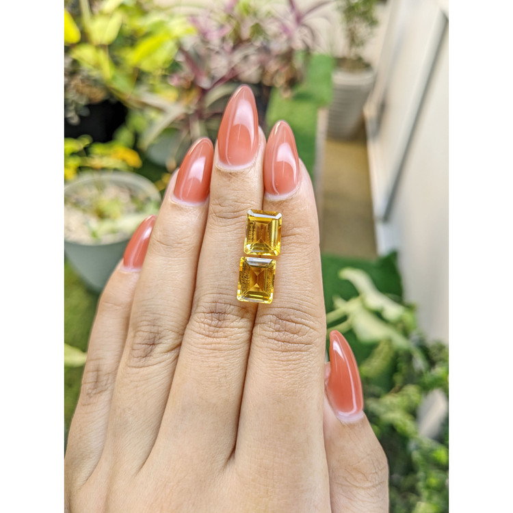 7.56 Ct.Tw. Citrine Pair from Brazil