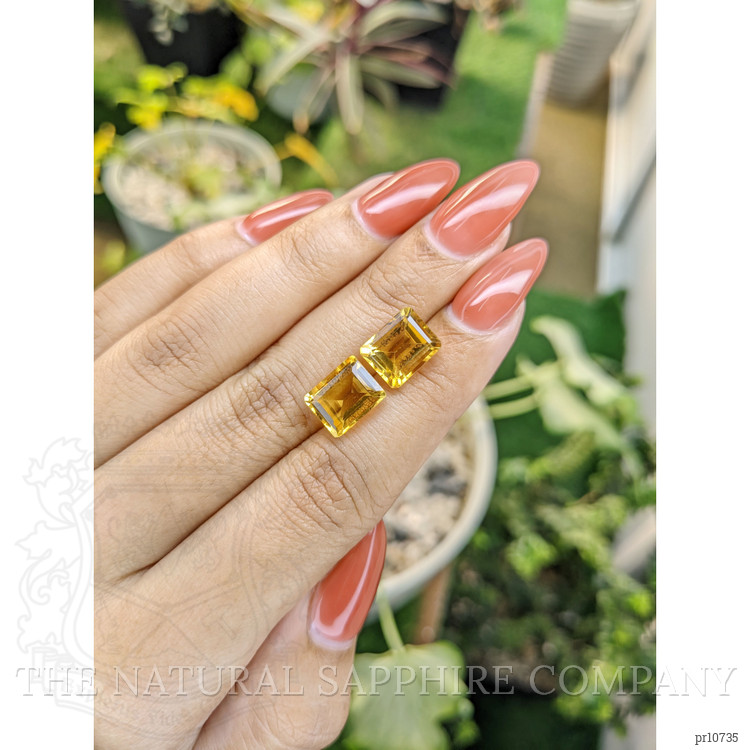 7.56 Ct.Tw. Citrine Pair from Brazil