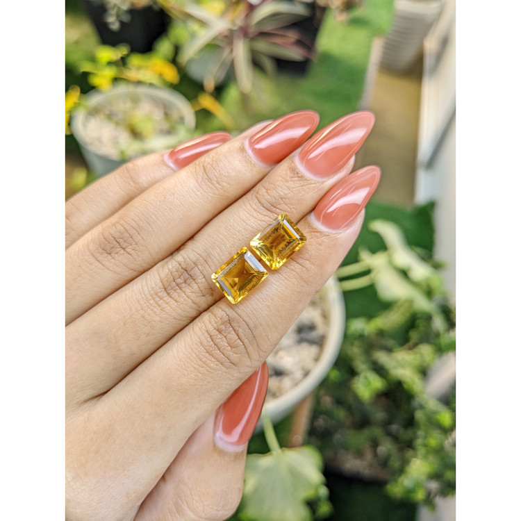 7.56 Ct.Tw. Citrine Pair from Brazil