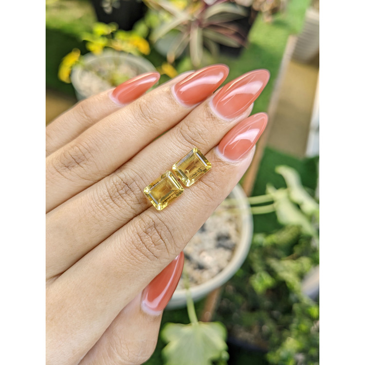 5.81 Ct.Tw. Citrine Pair from Brazil