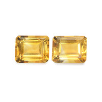 6.96 Ct.Tw. Emerald Citrine Pair