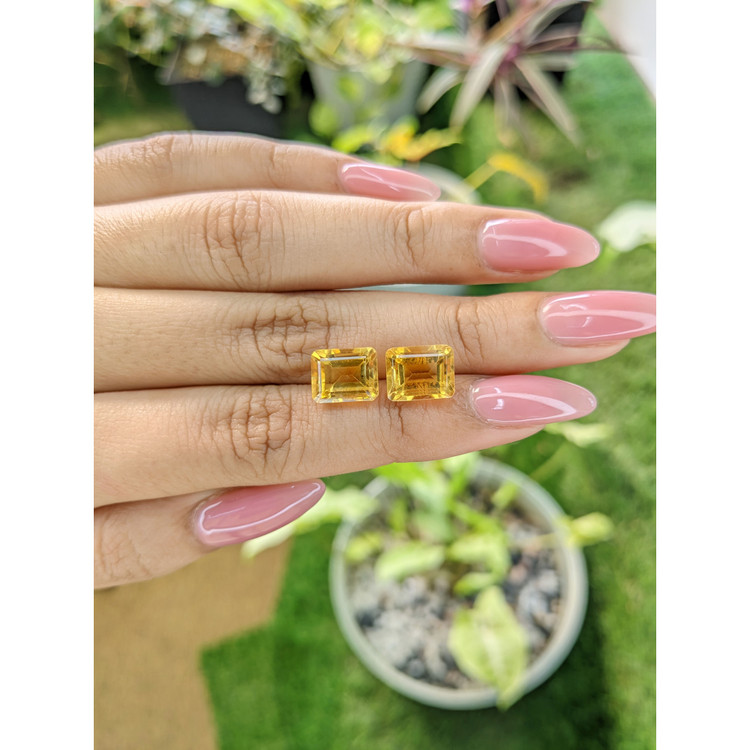 6.96 Ct.Tw. Citrine Pair from Brazil