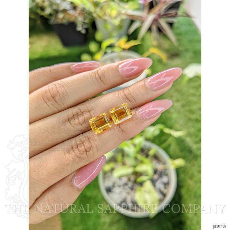 6.96 Ct.Tw. Citrine Pair from Brazil