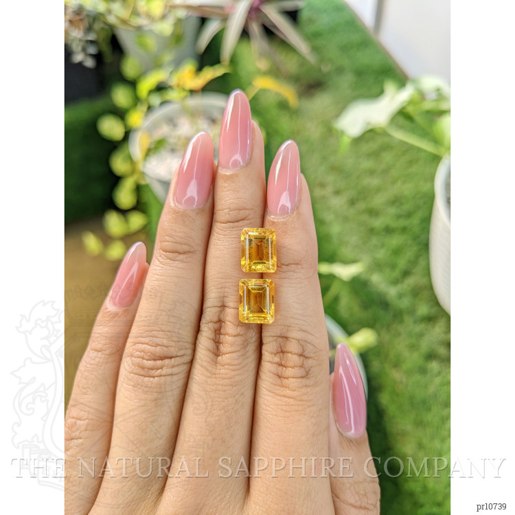 6.96 Ct.Tw. Citrine Pair from Brazil