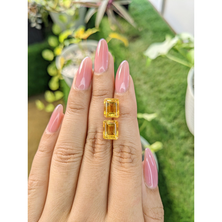 6.96 Ct.Tw. Citrine Pair from Brazil